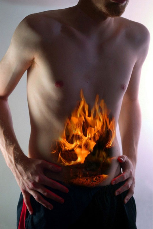 Picture 9 of The process of concentrated acid destroys the human body