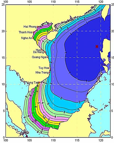 The risk of tsunami earthquakes affects Vietnam