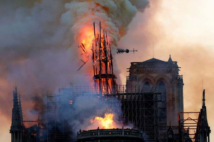 Picture 7 of The scene inside Notre Dame Cathedral after the fire