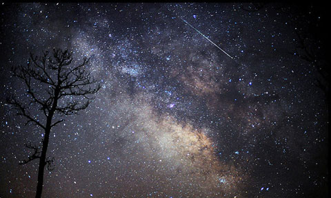Picture 1 of The scene of the Lyrids meteor in America