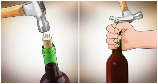 Picture 7 of The secret to opening wine without tools you must know!