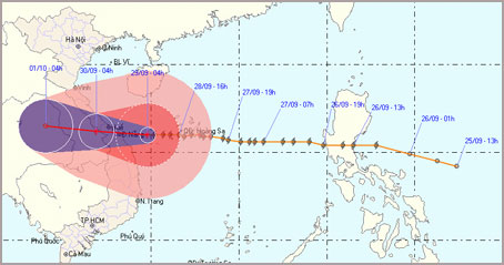 Picture 1 of The storm reached its maximum intensity, hitting the domain directly
