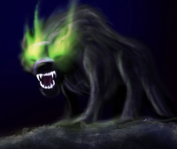 The story of the black dog ghost  in England