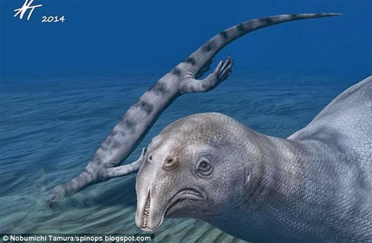 Picture 1 of The strange reptile has hundreds of needle-like teeth