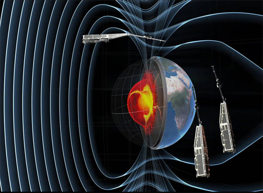 Picture 1 of The Swarm satellite trio has entered the position