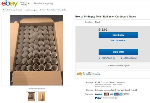 Picture 4 of The toilet paper core is hot on eBay but what do people buy?