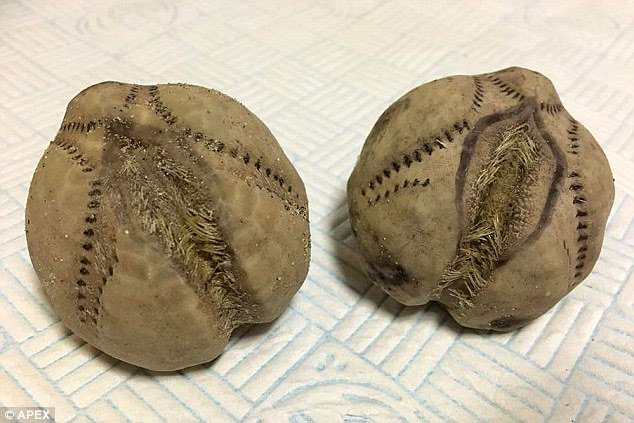 Picture 1 of The truth behind a strange object like a giant baseball appeared on the coast