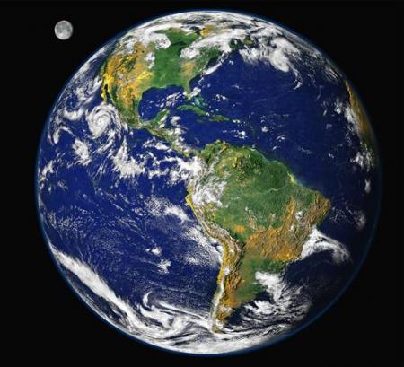 Picture 1 of The whole view of the earth from the universe