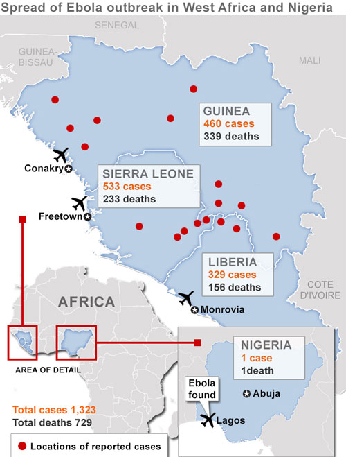 Picture 2 of The world faces the risk of Ebola epidemic spreading