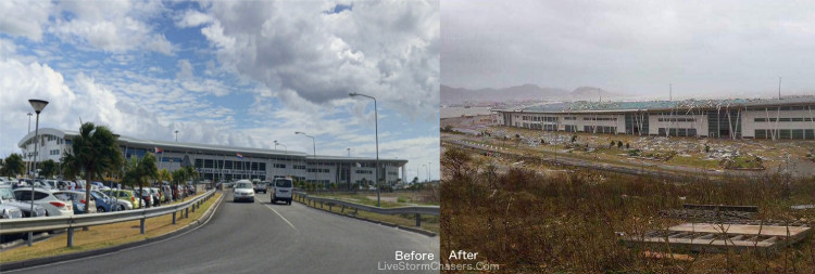 Picture 4 of The world's most dangerous airport was devastated by the typhoon Irma