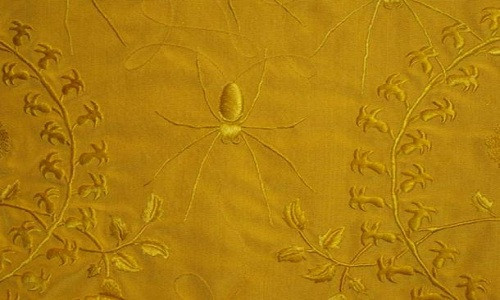 Picture 2 of The world's rarest silk weaves from the silk of millions of spiders