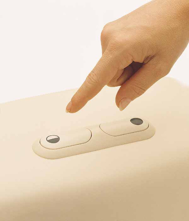 Picture 3 of There are 2 buttons on the toilet, do you know how to use each button?