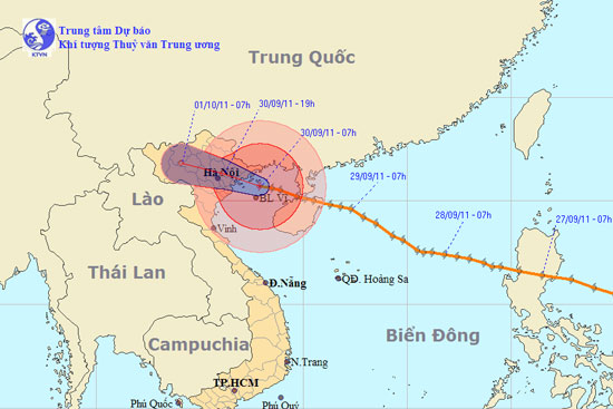 Picture 1 of This afternoon, Typhoon Nesat landed in Quang Ninh - Nam Dinh