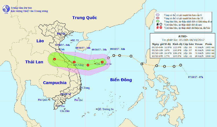 Picture 1 of This evening, the tropical depression landed in Quang Binh - Da Nang