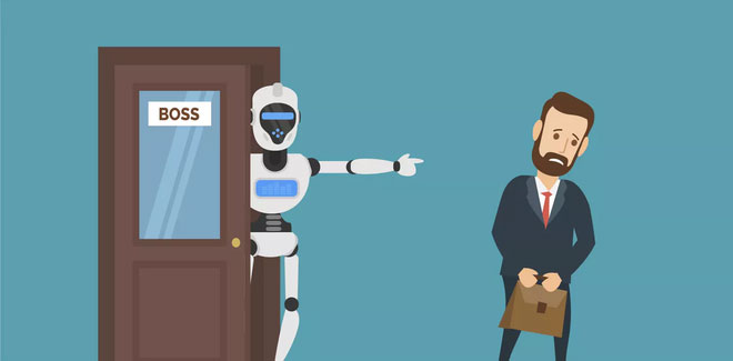 Picture 3 of This guy has just been dismissed by a computer, and his boss is a real person who can't save him
