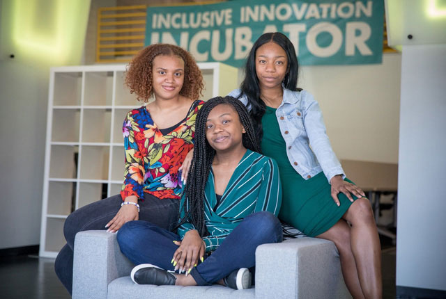 Picture 1 of Three 11th grade girls set a record at NASA competition