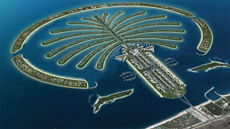 Picture 1 of Three artificial buildings are visible from the universe