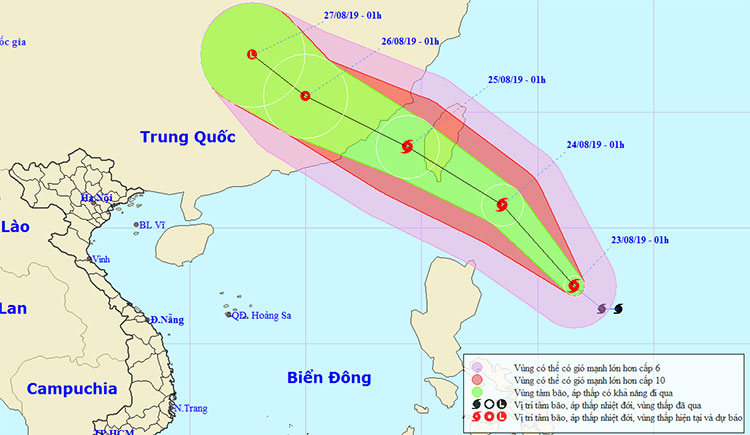 Picture 1 of Tin storm near the East Sea: Typhoon Bailu, North and North Central thunderstorms