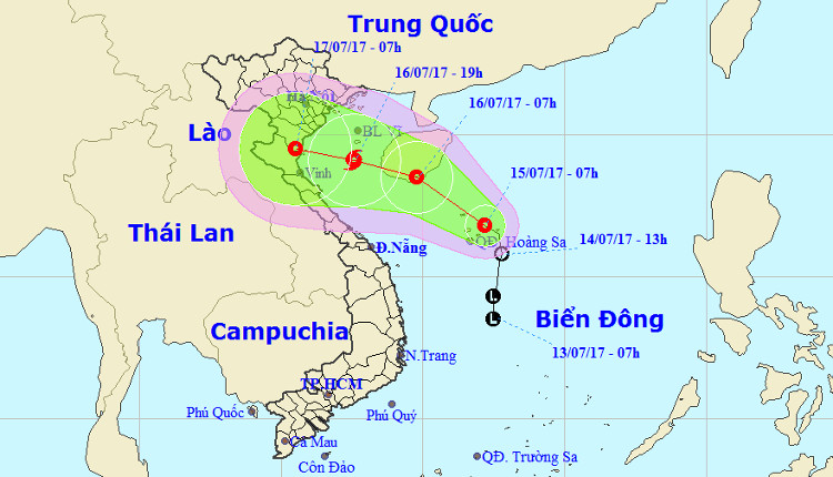 Picture 1 of Tropical depressions are likely to become storms, towards Hai Phong - Nghe An