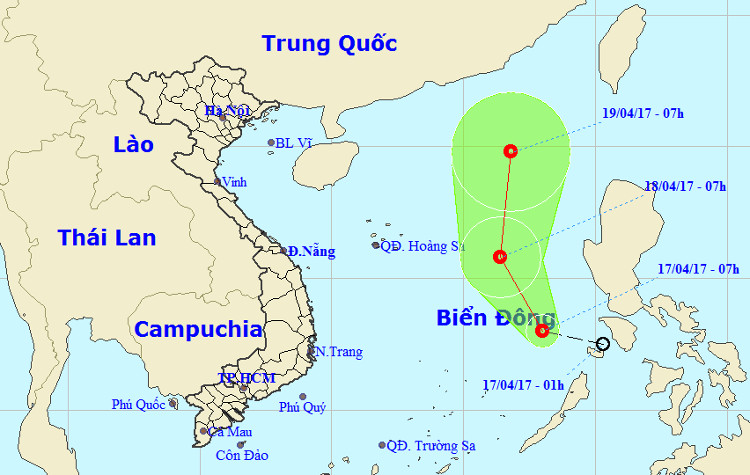 Picture 1 of Tropical depressions landed on the East Sea