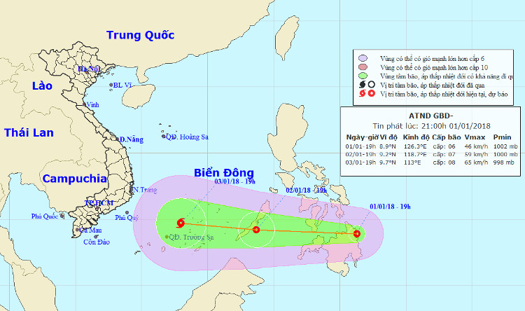 Picture 1 of Tropical depressions move quickly to the East Sea and the cold north