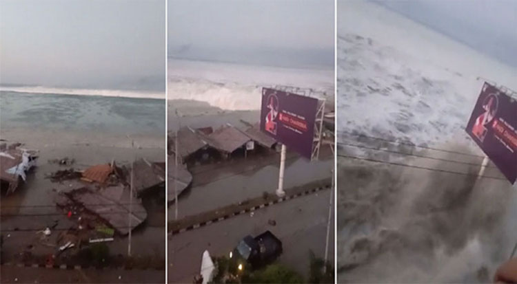 Picture 1 of Tsunami devastating Indonesian island formed by?