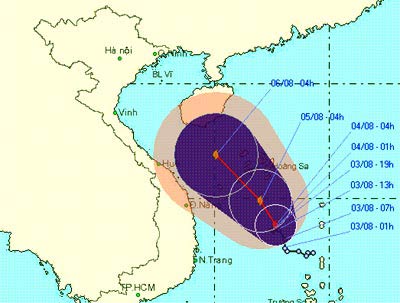 Picture 1 of Typhoon 2 threatened from Ha Tinh to Ninh Thuan