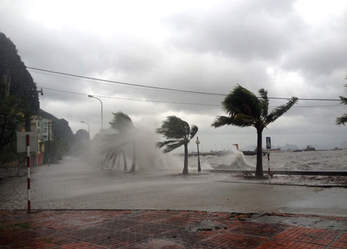 Picture 2 of Typhoon Haiyan collapsed Uong Bi TV antenna antenna column