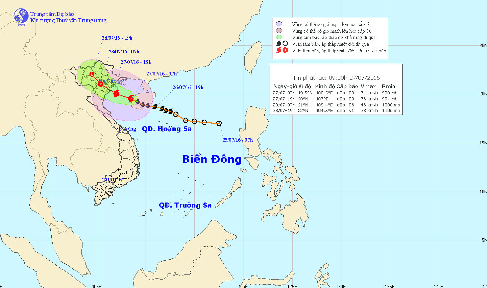 Picture 1 of Typhoon Mirinae faces the Northern Delta