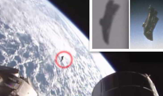 Picture 1 of UFO hovering near the International Space Station?