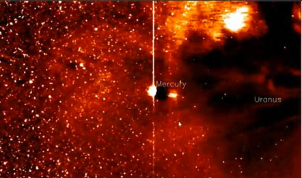 Picture 1 of UFO stealth appeared near Mercury?