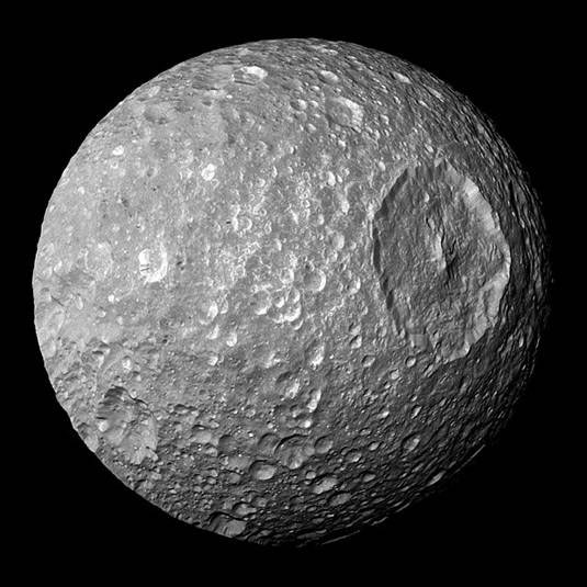 Picture 1 of Under the surface of Saturn's Mimas satellite may be an ocean