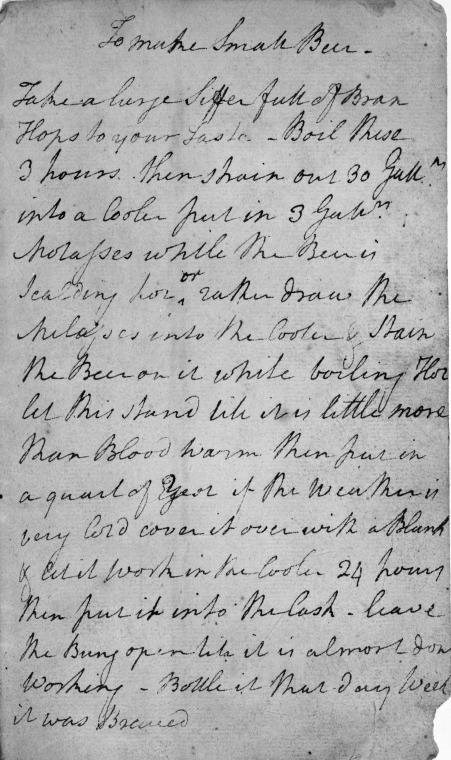 Picture 2 of Unique beer recipe by US President George Washington