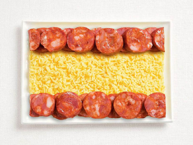 Picture 10 of Unique flags made from traditional dishes