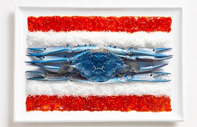 Picture 12 of Unique flags made from traditional dishes