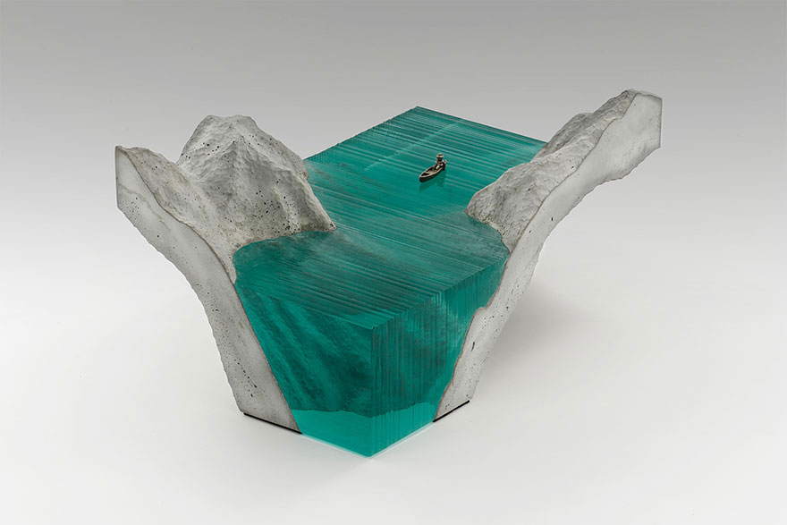 Picture 10 of Unique glass sculpture art on ocean waves