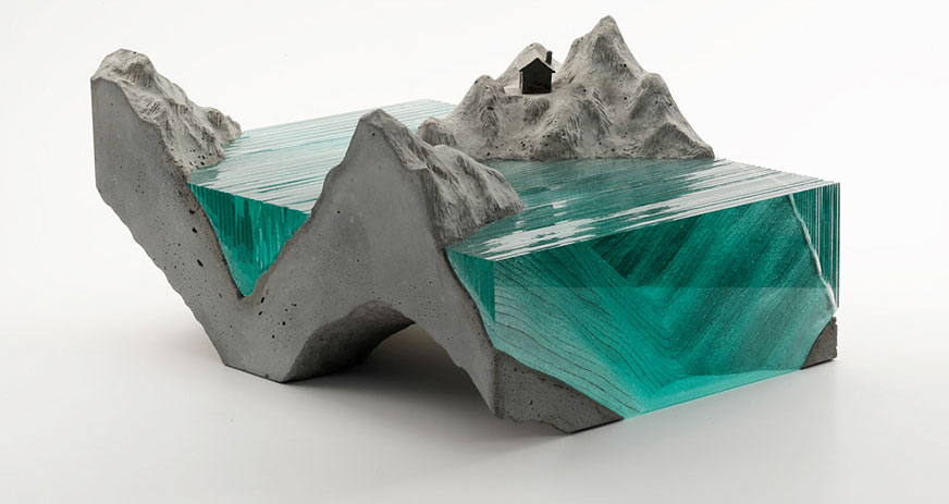 Picture 12 of Unique glass sculpture art on ocean waves