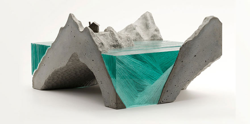 Picture 13 of Unique glass sculpture art on ocean waves
