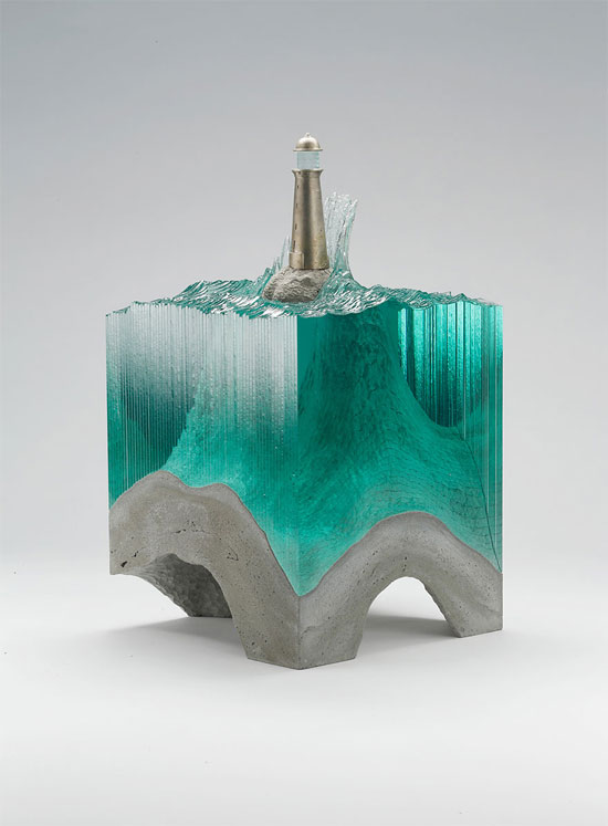 Picture 14 of Unique glass sculpture art on ocean waves
