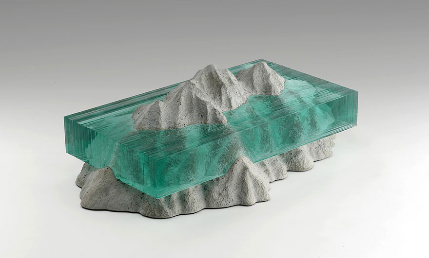 Picture 8 of Unique glass sculpture art on ocean waves