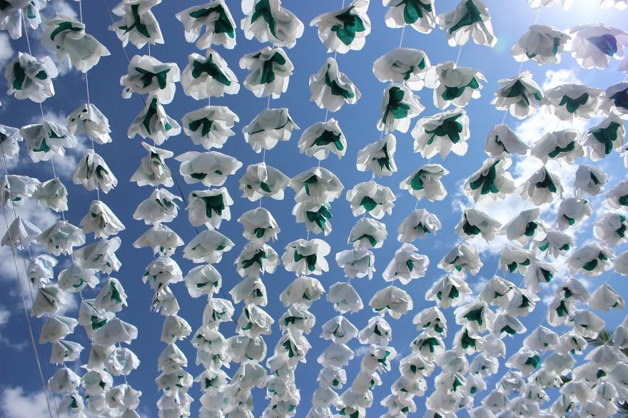 Picture 11 of Unique road covered with confetti in Portugal
