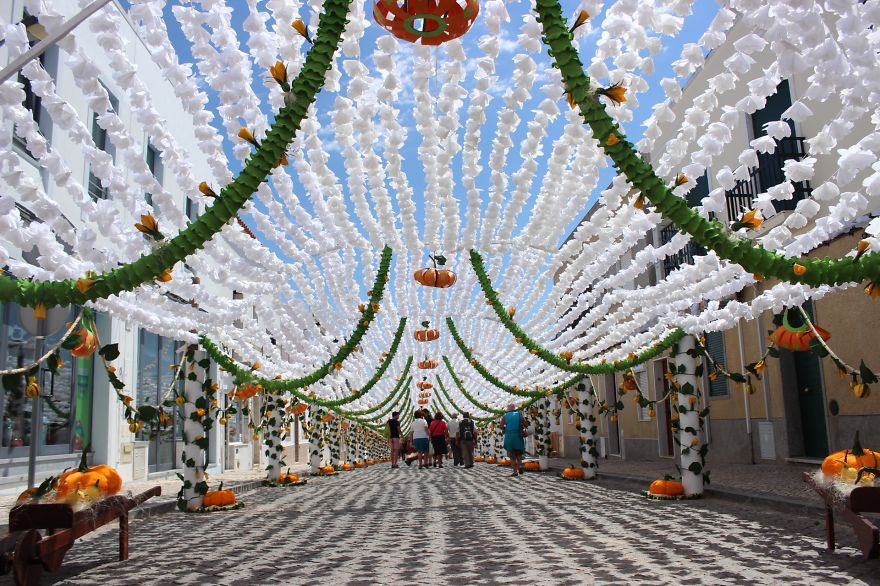 Picture 14 of Unique road covered with confetti in Portugal