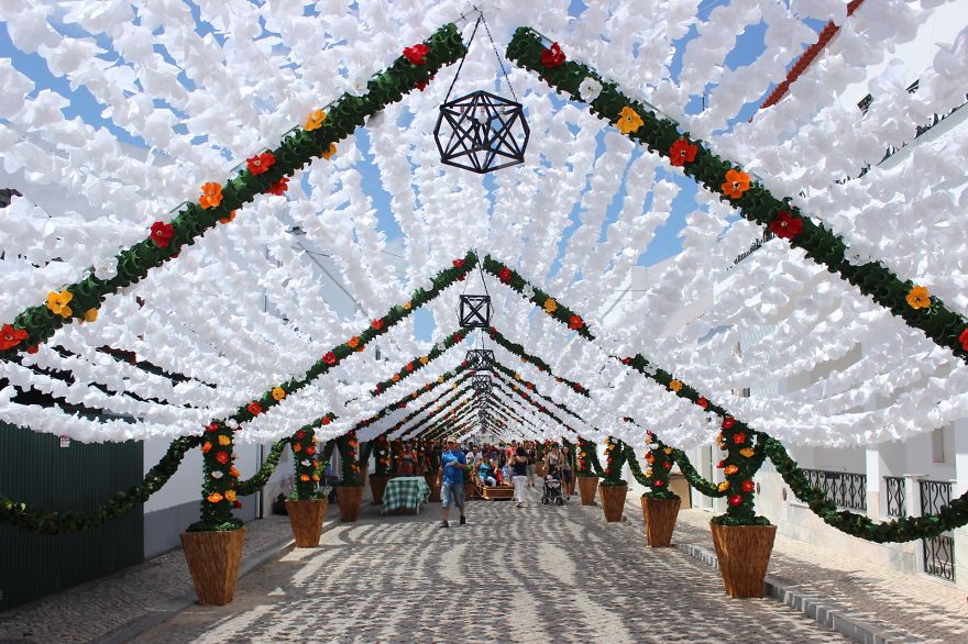 Picture 8 of Unique road covered with confetti in Portugal