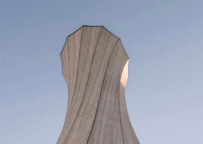 Picture 6 of Unique spiral tower made of wood in the world first