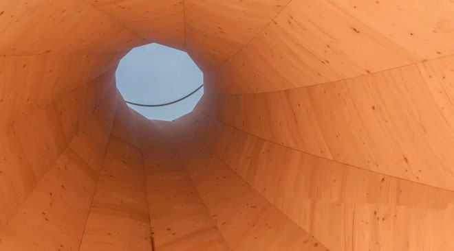 Picture 7 of Unique spiral tower made of wood in the world first