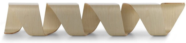 Picture 1 of Unique waiting benches have DNA molecule model
