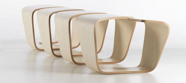 Picture 2 of Unique waiting benches have DNA molecule model