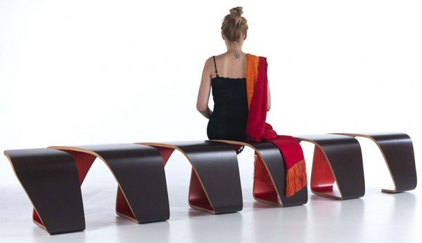 Picture 7 of Unique waiting benches have DNA molecule model