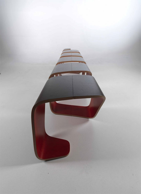 Picture 9 of Unique waiting benches have DNA molecule model