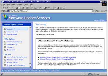 Picture 3 of Update bug fixes for distributed environments via SYSTEM UPDATE SERVICES (SUS)